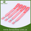 Factory wholesale custom events embroidered fabric wristband